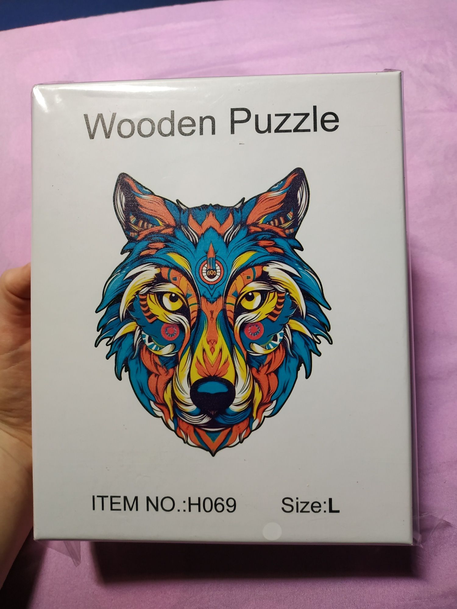 Puzzle drewniane wilk A3