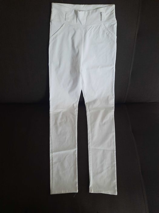 Legginsy damskie białe