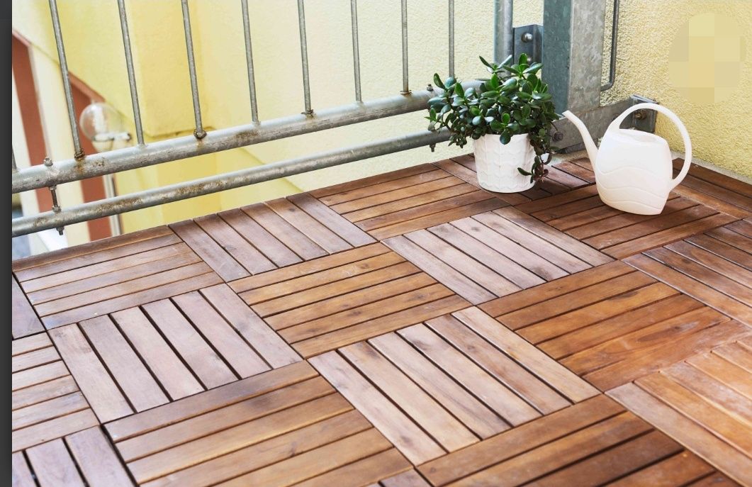 Podest drewniany 4,5m2  ryflowany 45x45 balkon taras sauna pomost do o