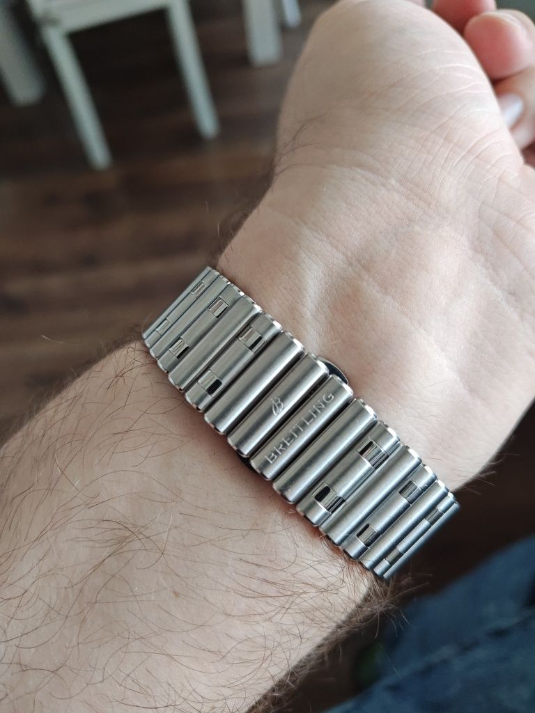 Zegarek męski Swiss Made Breitling Chronomat 42 B01 Komplet automat