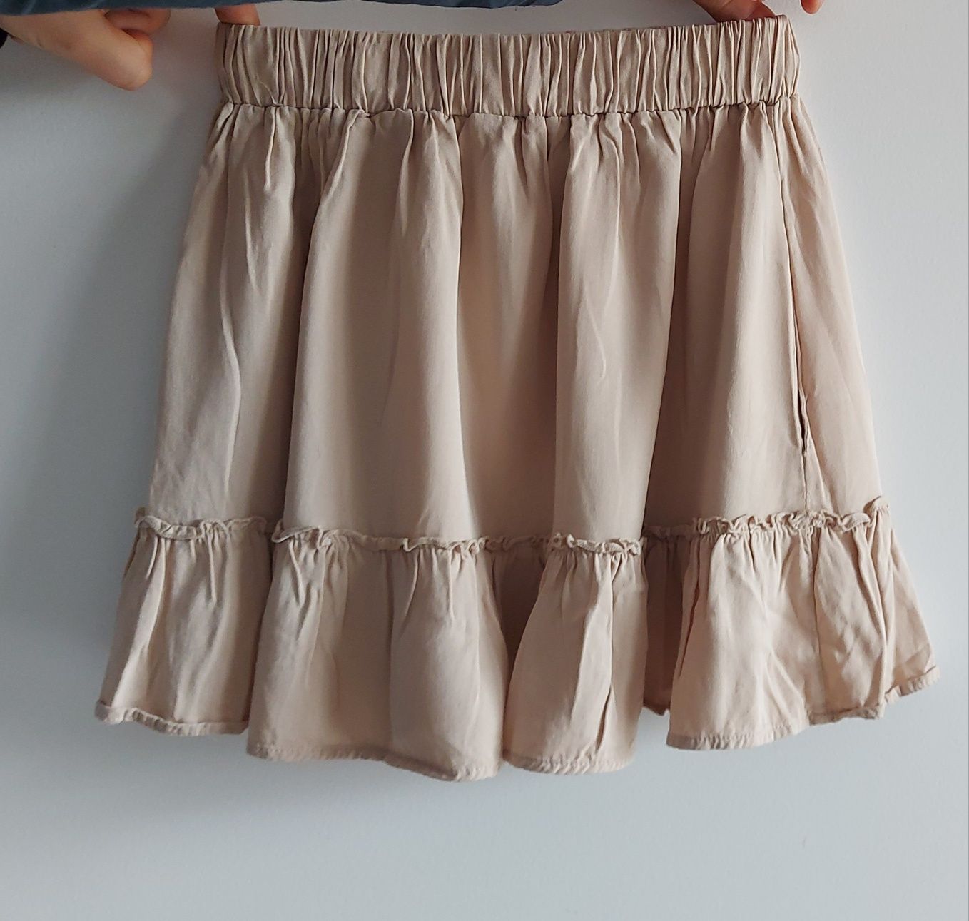 Spódniczka letnia boho beżowa diverse na gumce
