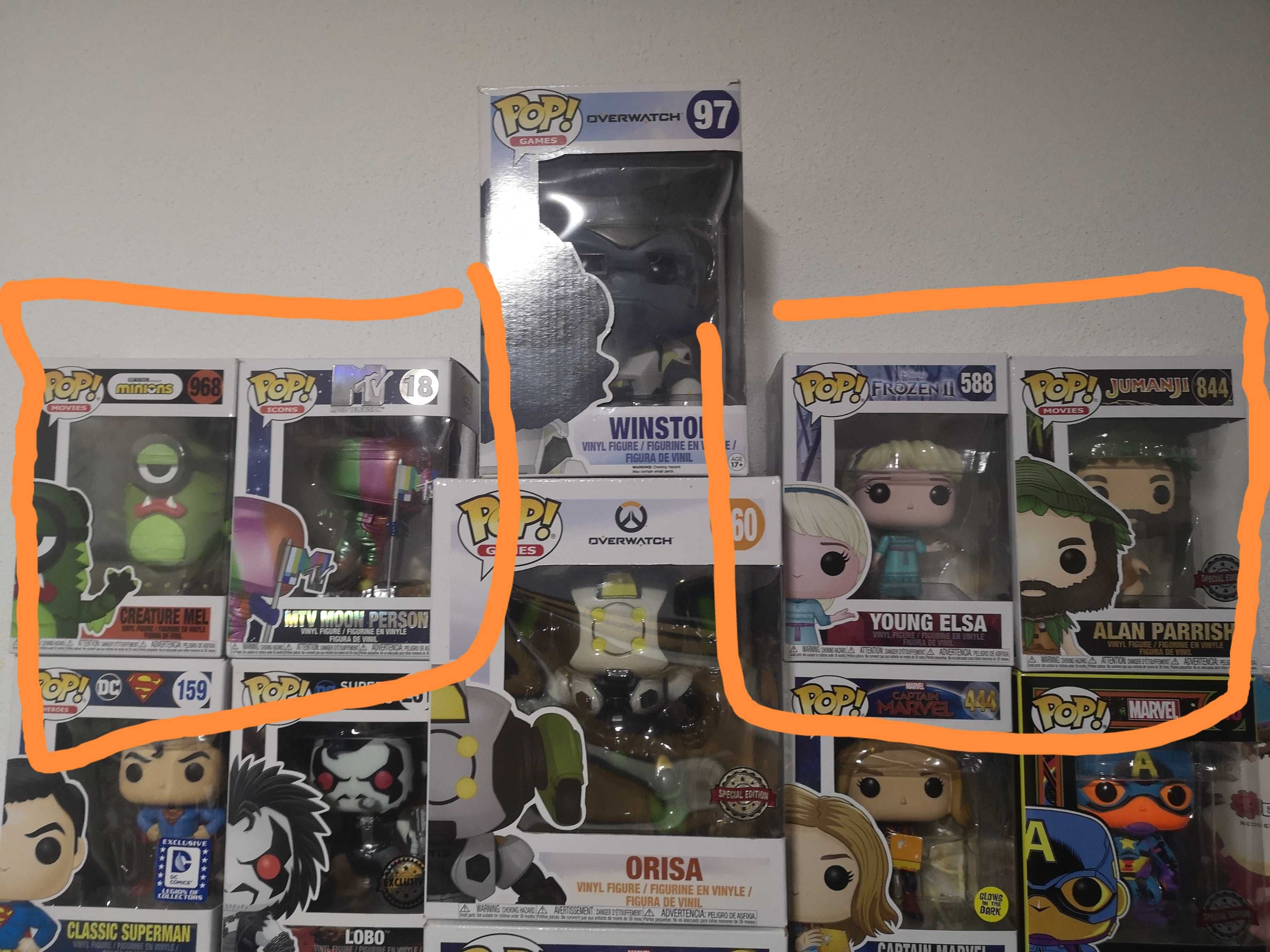 Funko pop diversos (Beetlejuice, Minions, Frozen, Rick & Morty, etc)