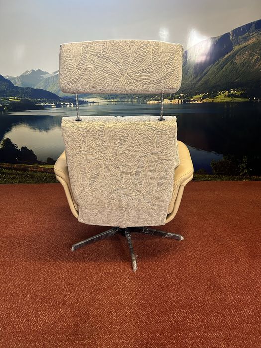 N:14.   Fotel relax, skóra naturalna. Skórzany Nowy.