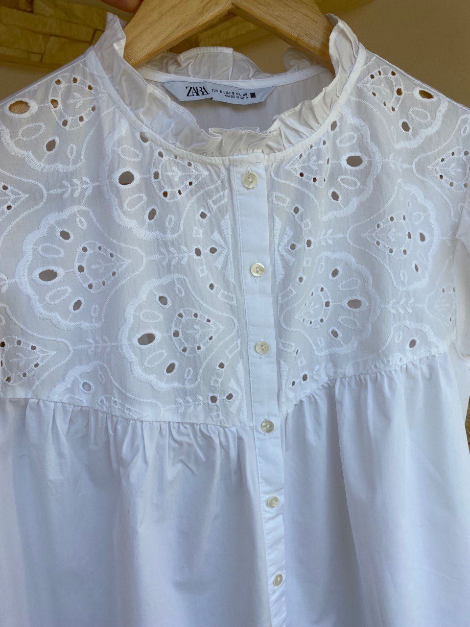 Сорочка білосніжна, блуза Zara
