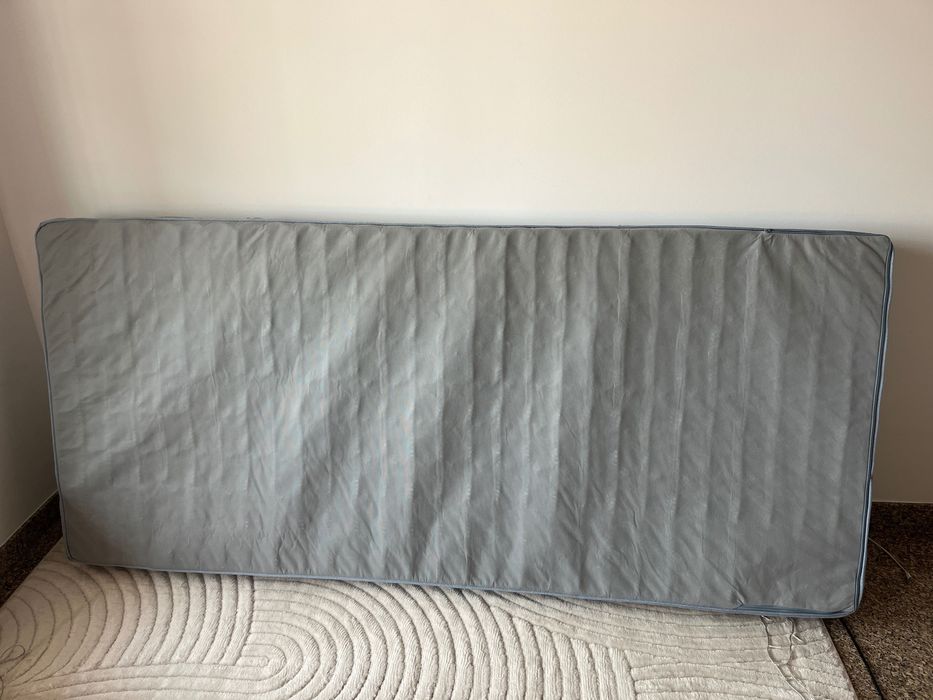 VESTMARKA Colchão de molas, firme/azul claro, 90x200 cm