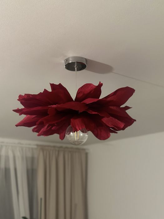 Lampa z krepiny włoskiej handmade
