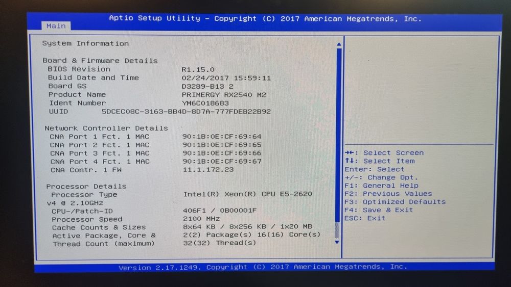 Serwer Fujitsu Primergy RX2540 M2 PR300D 8x2,5