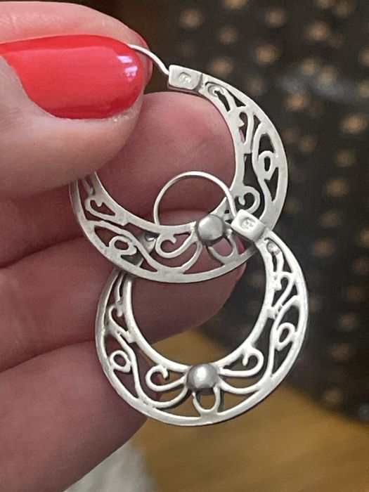 Kolczyki Warmet srebro PRL nr 2