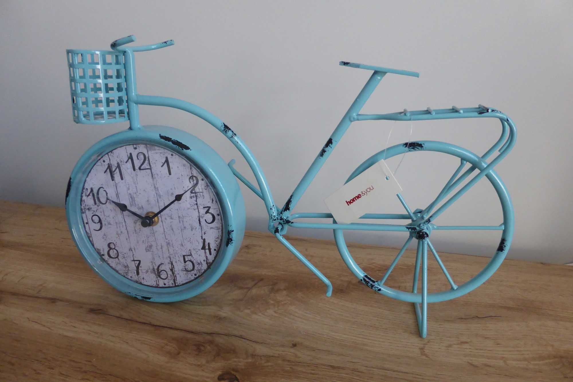 Zegar stojący rower, turkusowy