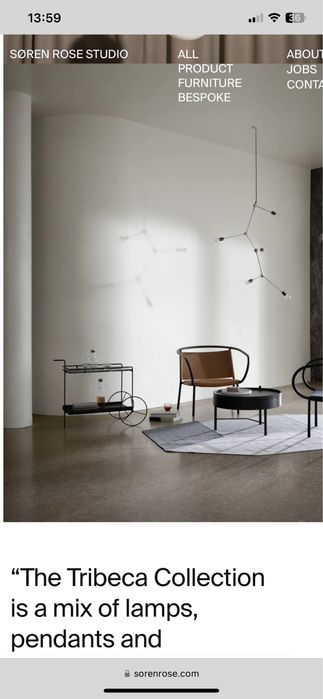 candeeiros de teto Soren Rose Studio - Tribeca Edition