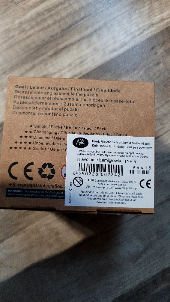 Łamigowka Gra logiczna układanka 3d eko bambusowa