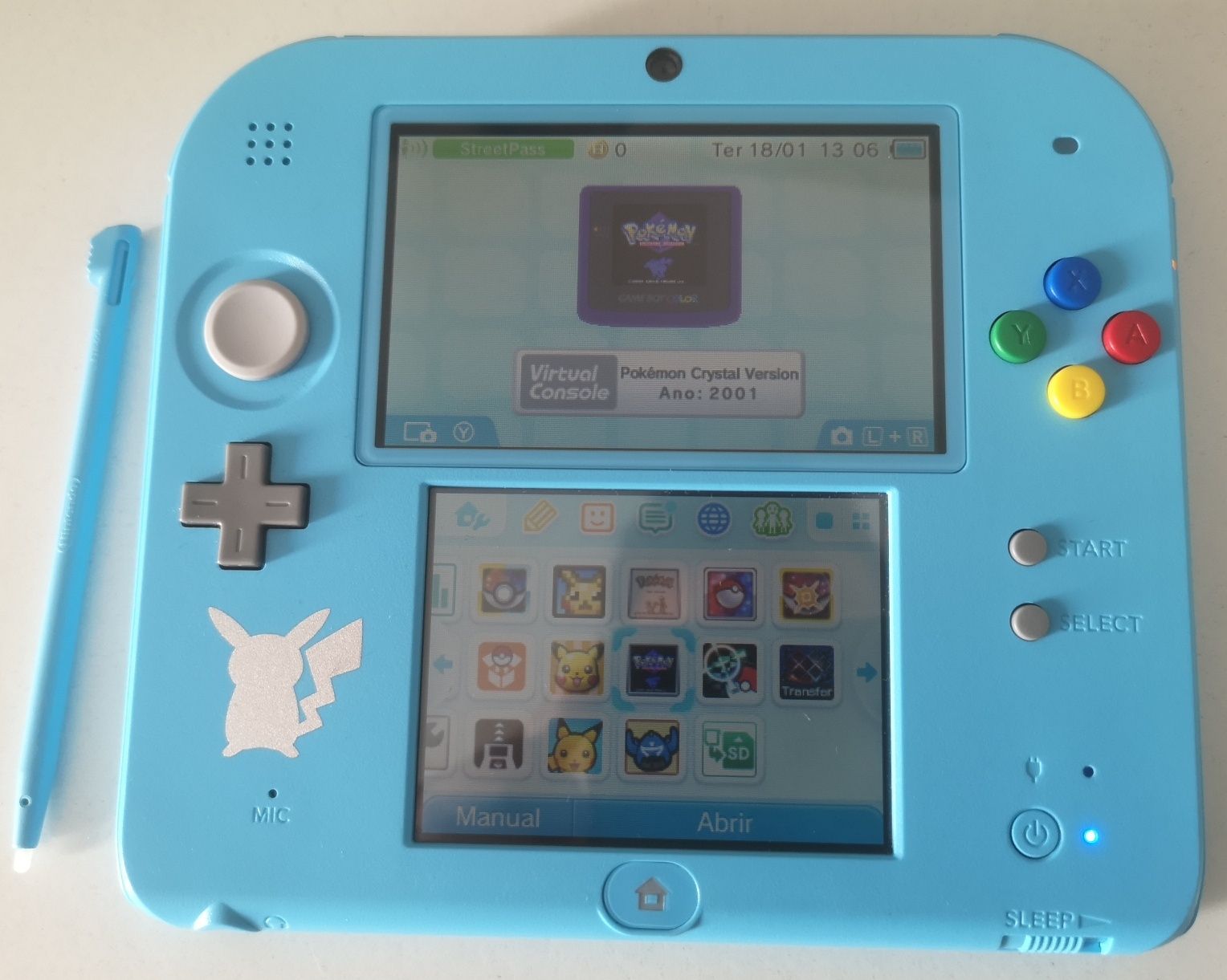 Shiny Mew + Nintendo 2DS + Poke Transporter/Pokemon Bank + Red/Crystal