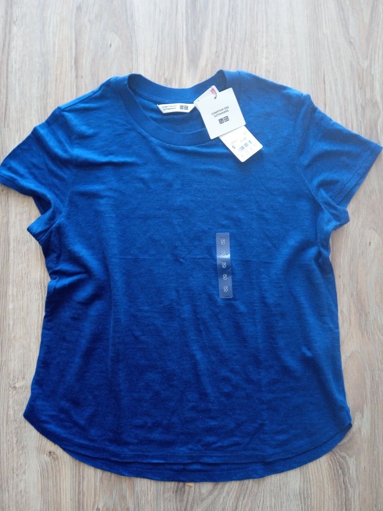 Uniqlo nowy  lniany t-shirt rozm S 36