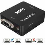 Conversor VGA p/ HDMI ou HDMI p/ VGA (Video+Audio) PC/DVD/HDTV 1080P