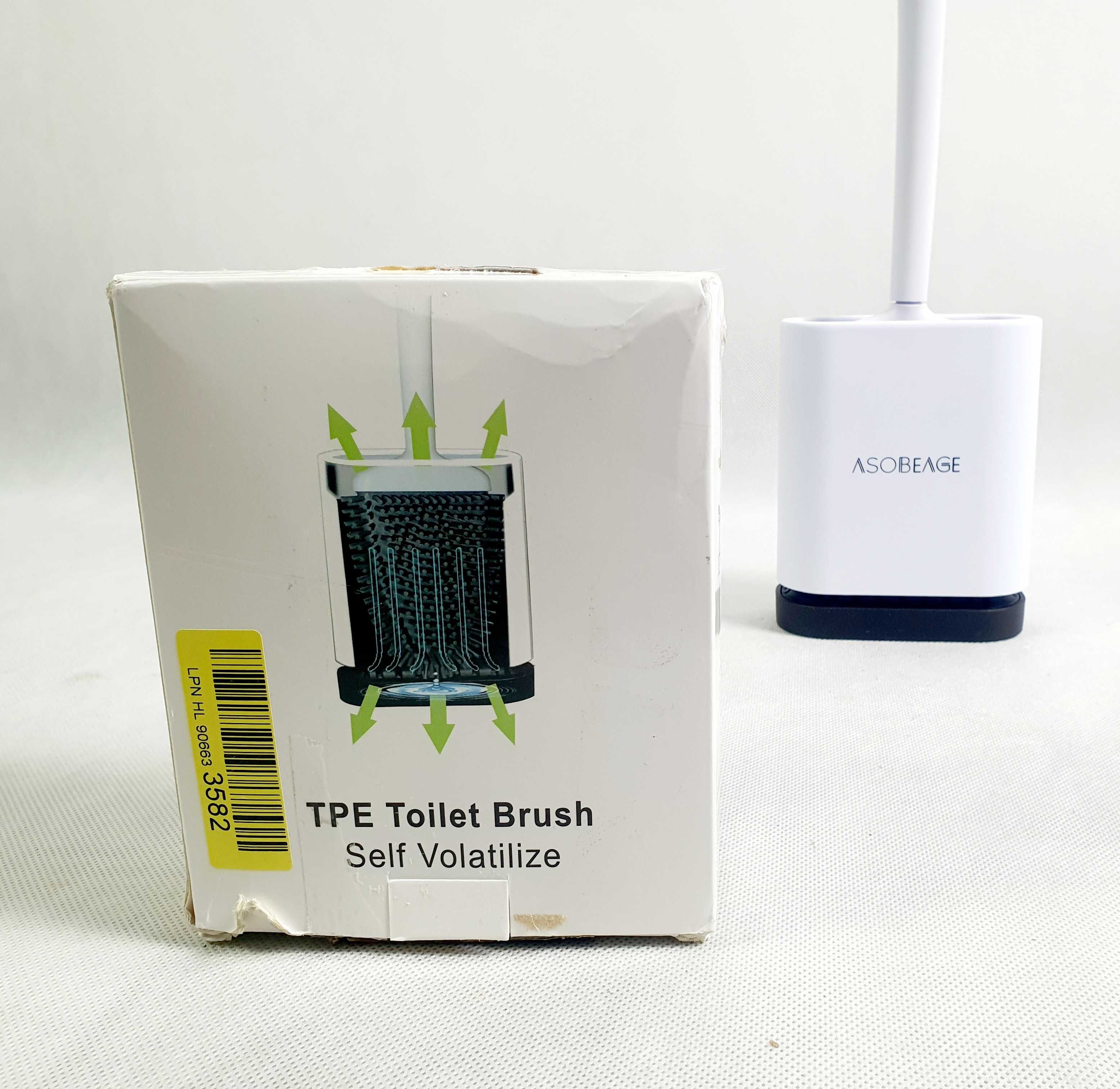 Szczotka toaletowa silikonowa ASOBEAGE biała Gumowa Amazon