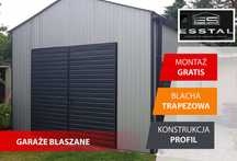 Garaż Blaszany , Garaże Blaszane , Wiaty , Hale ,Konstrukcje - ESSTAL*
