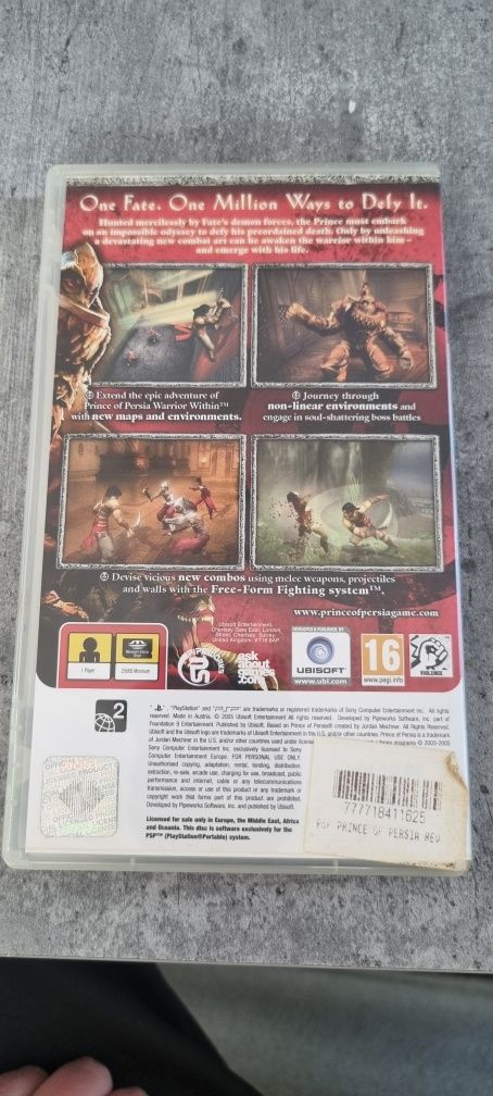 Prince of Persia Revelations. PSP