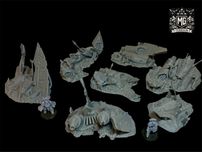 7 wraków plugawych xenos wh40k aos tereny do gry bitewnej makiety 40k