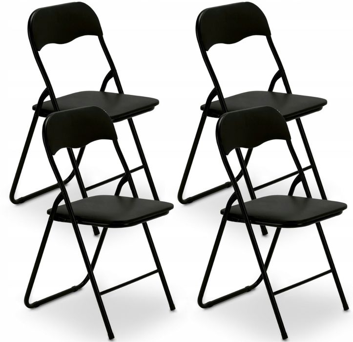4x Krzesło Składane Ogrodowe Cateringowe Turystyczne Zestaw Krzeseł