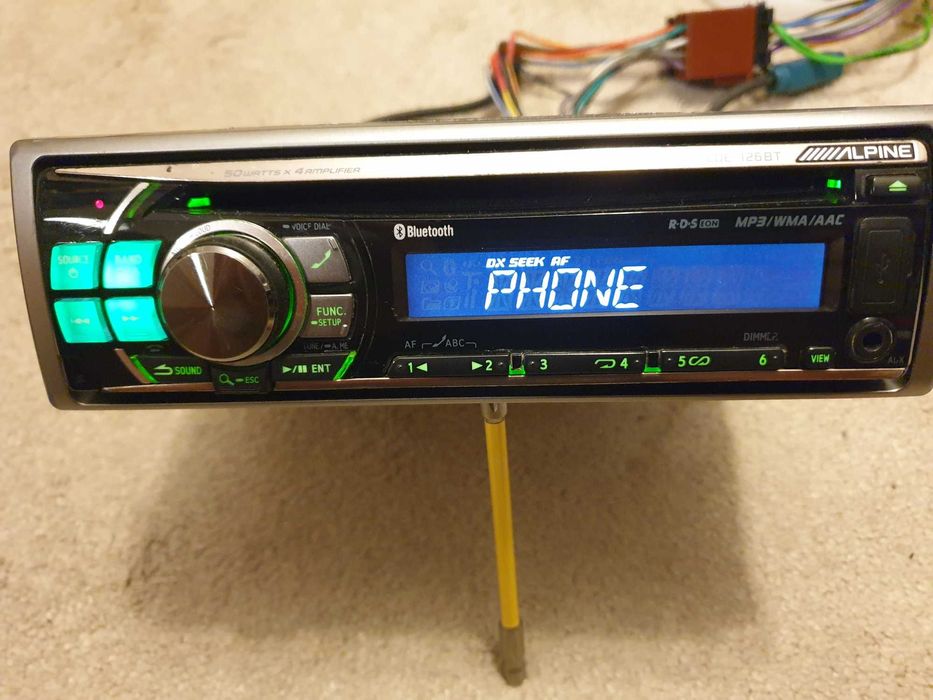 ALPINE CDE-126BT, Bluetooth, CD, ramki - b ładne