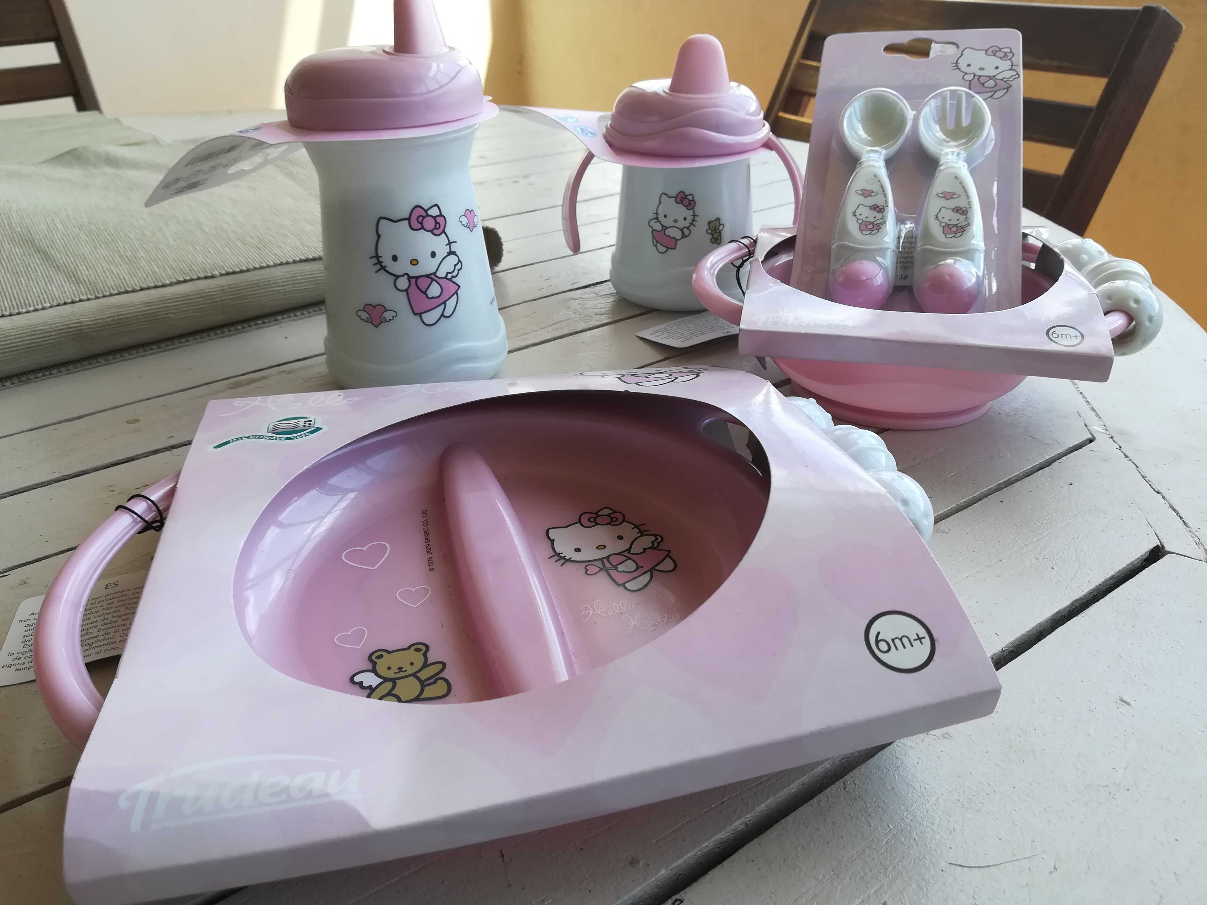 Artigos Refeição Bebé Hello Kitty (desde 7€/cada ou 30€ ou conjunto)