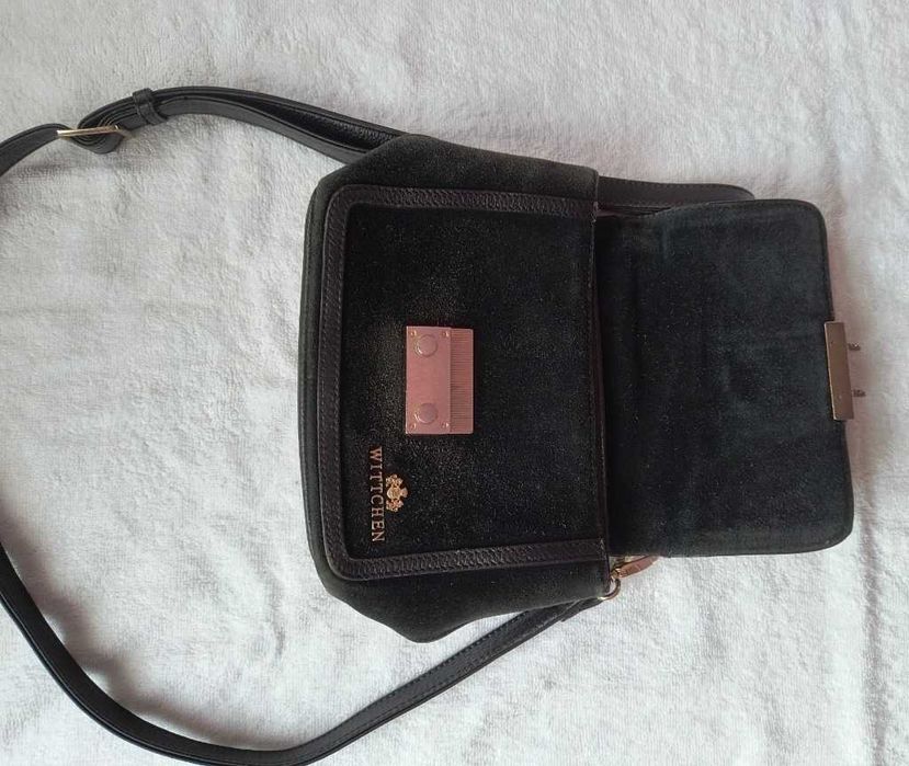 Torebka czarna WITTCHEN, używana, szerokość 26.cm wysokość 19 cm