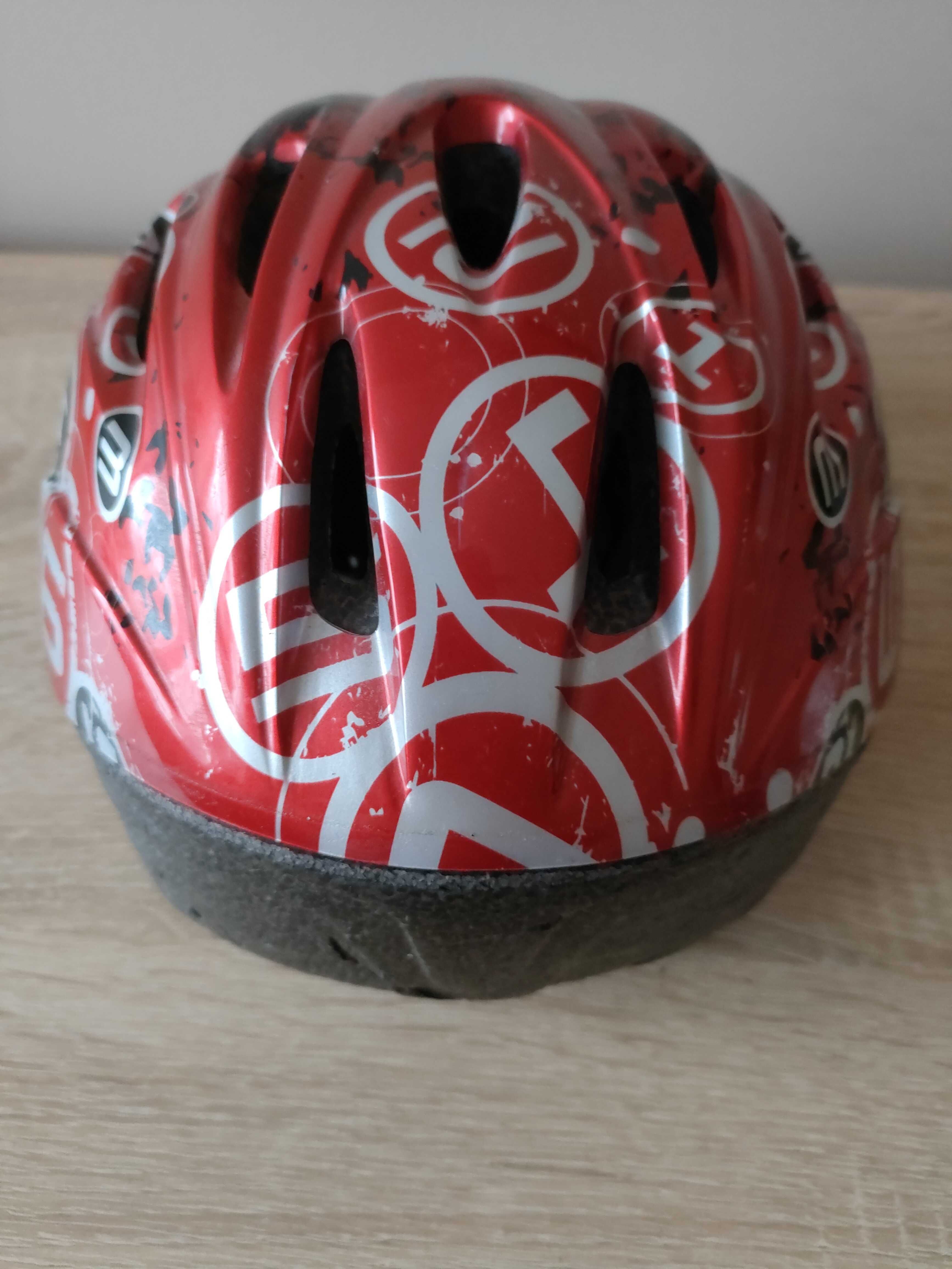 Kask dla dzieci czarno-czerwony