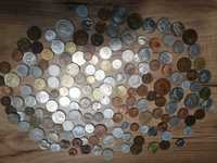 Zestaw 163 monet z różnych krajów