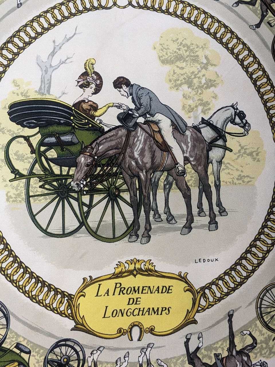 Шелковый шарф La Promenade de Longchamps  Hermes