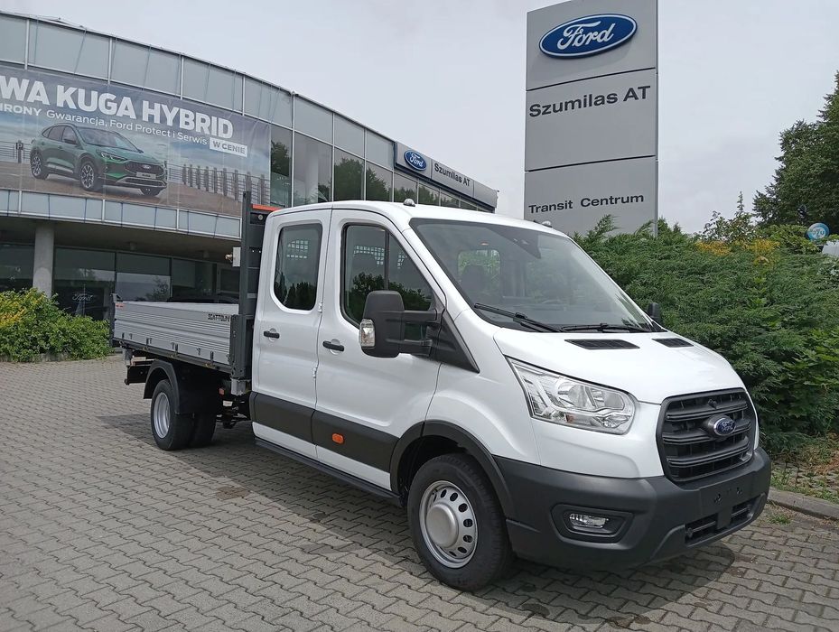 Ford Transit podwójna kabina TREND 350L4  WYWROTKA Scatollini trójstronna, 165KM, 7-miejsc, 3,5 tony na haku!