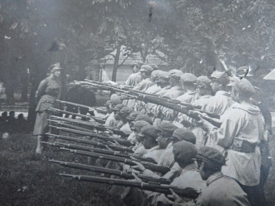 1920 Legja kobieca ćwiczenia szkoły podoficerskiej WP stara fotografia