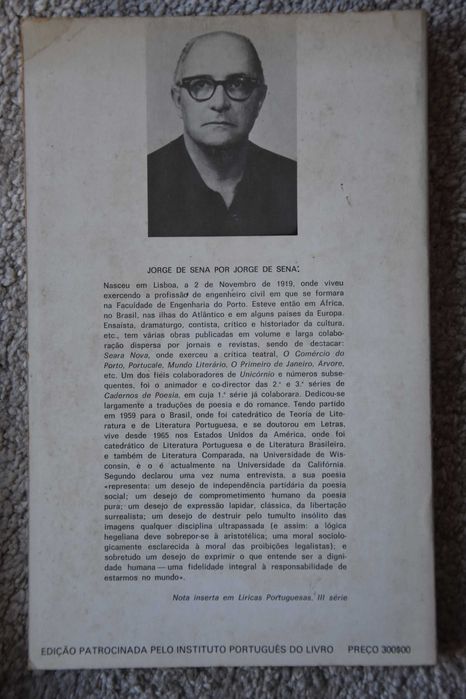 Poesia inédita de Jorge de Sena: Visão Perpétua