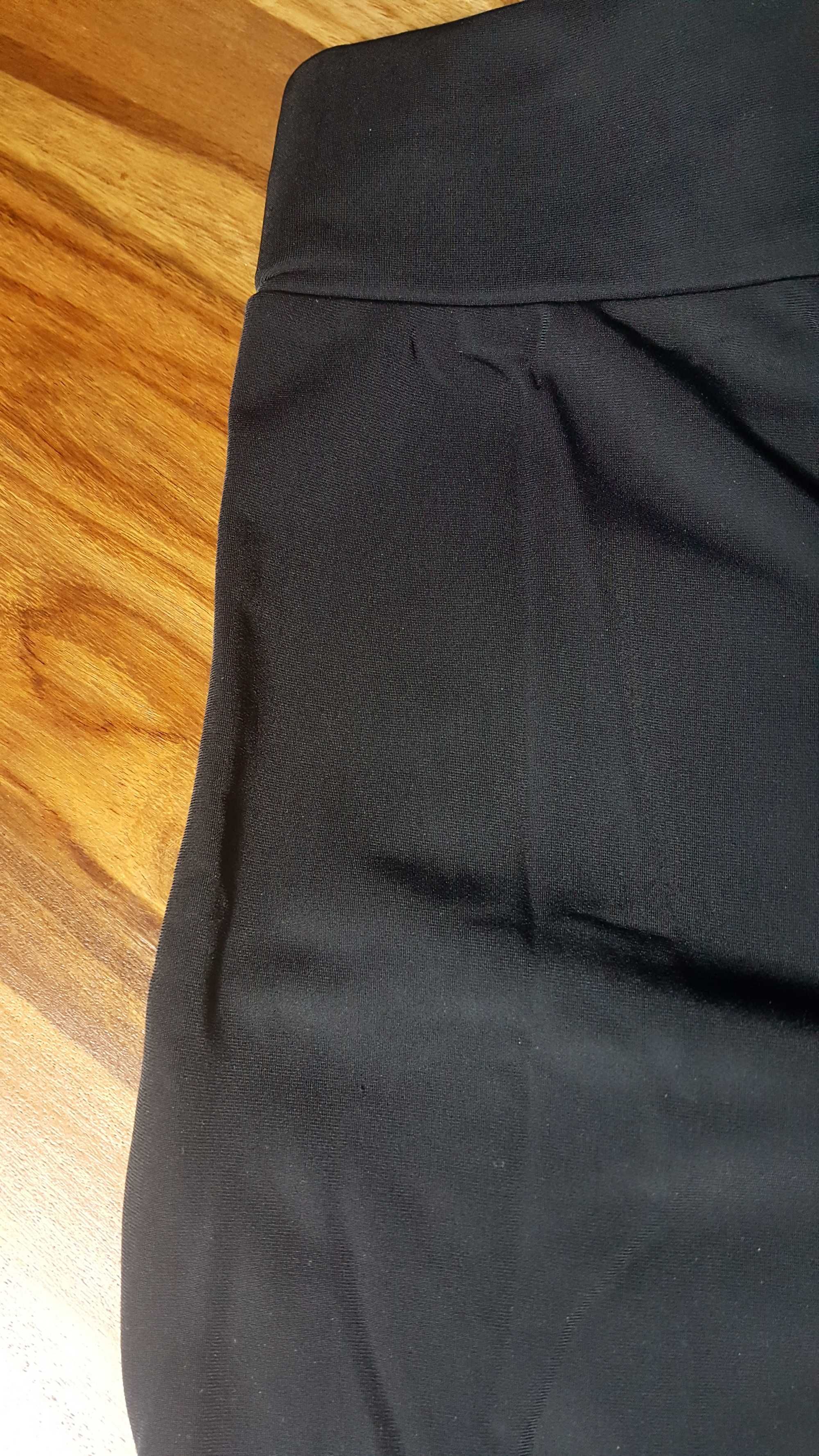 Czarne ocieplane spodnie Balloon fit Joggers Legginsy XS/S 34/36