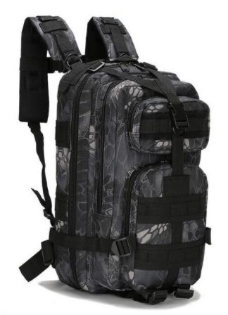 Mochila mala militar tactica 30L prova de agua RYANAIR Preto Verde NOV