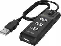 outlet hama kompaktowy hub z włącznikiem/wyłącznikiem usb kabel 1,8m