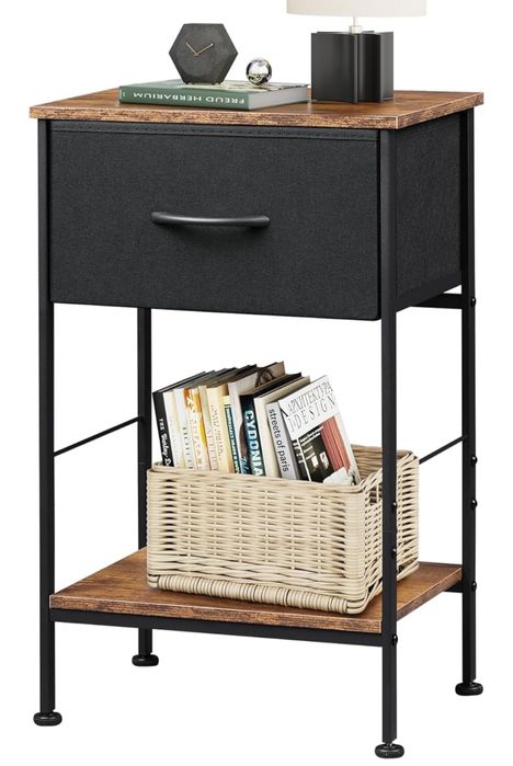 Szafka nocna metalowa venge czarna