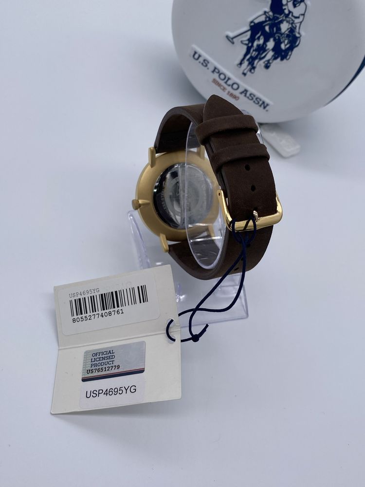 Oryginalny Męski Zegarek U.S. Polo Assn USP4695YG Złoty Nowy Prezent