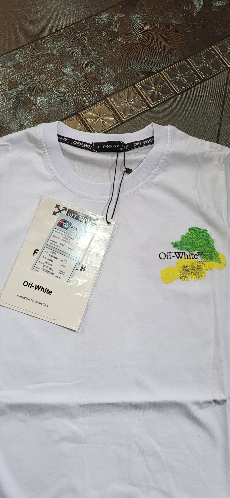 Off white koszulka męska t-shirt biała logo premium XXL