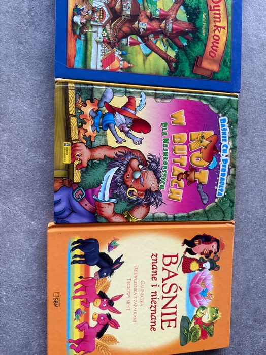 Książki dla dzieci, Kot w butach, Dymkowo, Calineczka, Tęczowy most