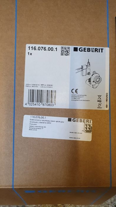 Mam dwa zestawy GEBERIT Elektroniczny natynkowy zawórspłukujący