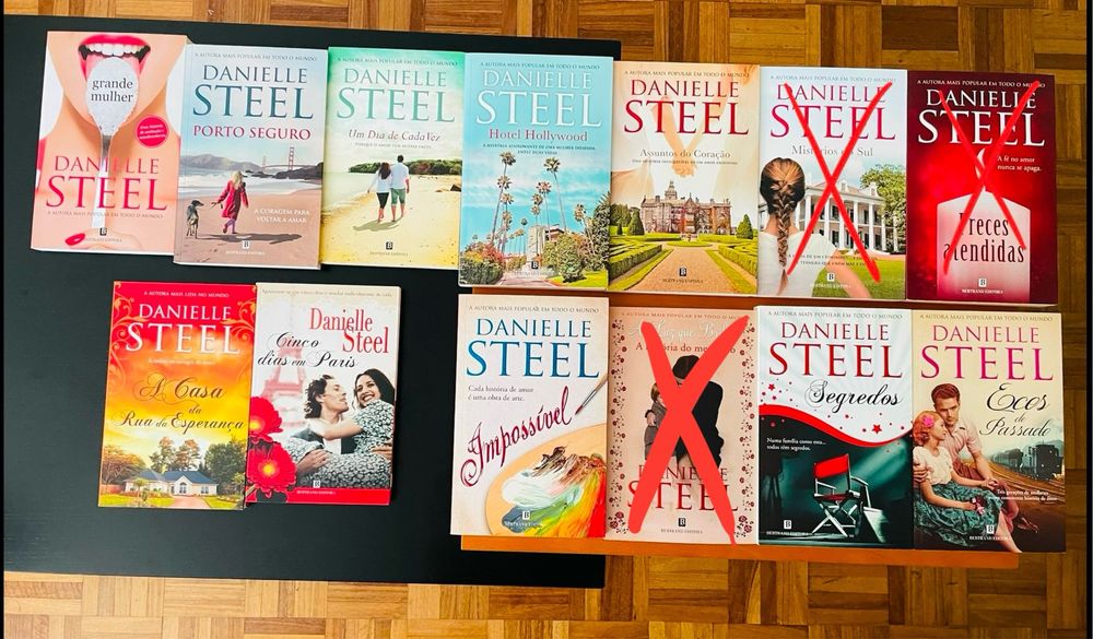 Livros de Danielle Steel a 5€, praticamente novos