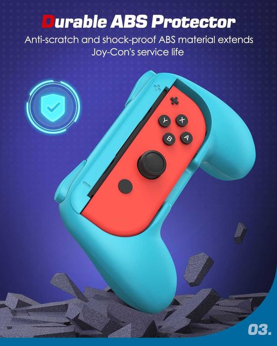 MoKo Uchwyty kompatybilne z kontrolerem Joy-Con Nintendo. 2 sztuki ABS