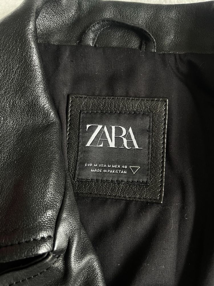 Шкіряна куртка Zara чоловіча