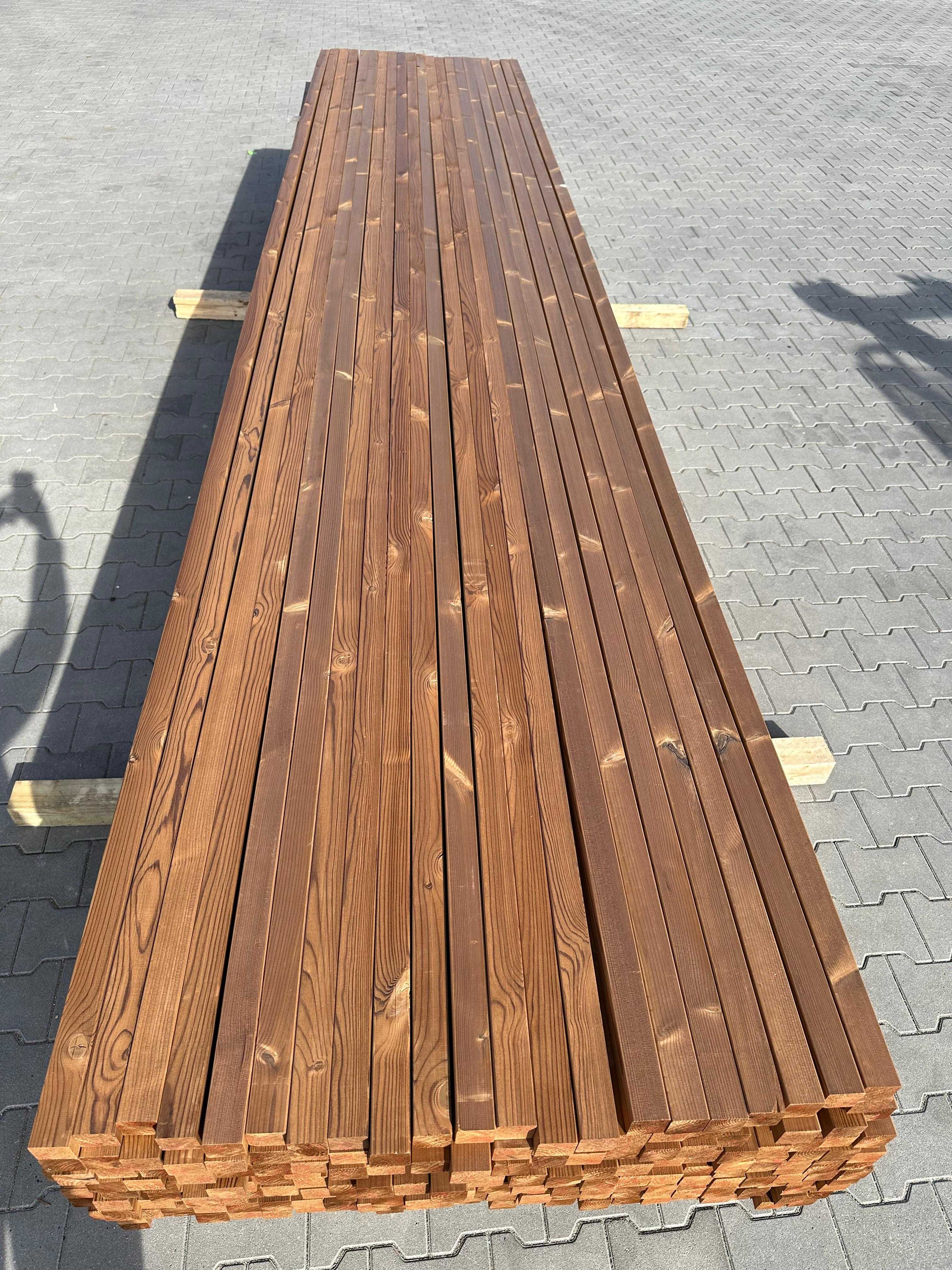 Lamela,Legary Kantówki 42x42mm  Thermo Sosna