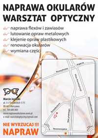 Naprawa i renowacja okularów Warszawa