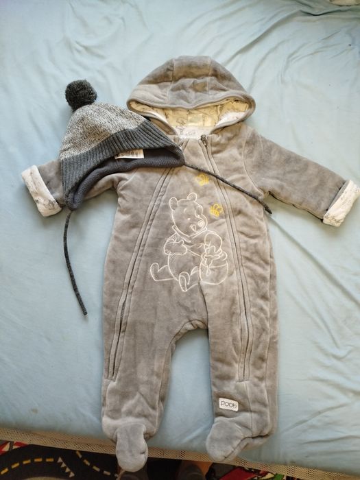 Kombinezon zimowy smyk, czapka H&M