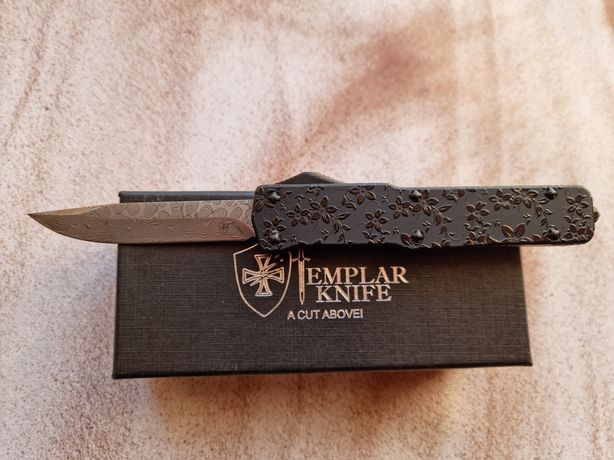 Templar Slim Premium Floral Knife 3.43" Drop Point OTF