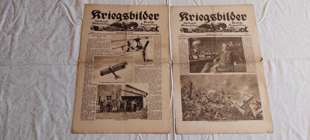 Kriegsbilder (nr 21, 22) 1917 r. - pruskie gazety wojenne