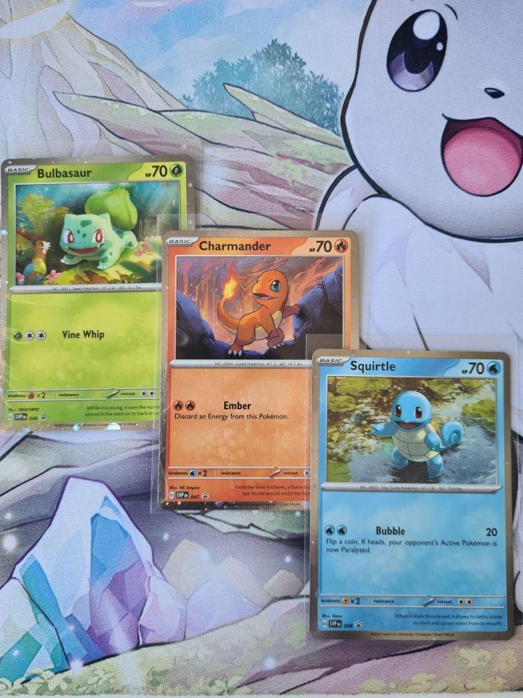 Bulbasaur, Charmander, Squirtle Promo Pokemon TCG