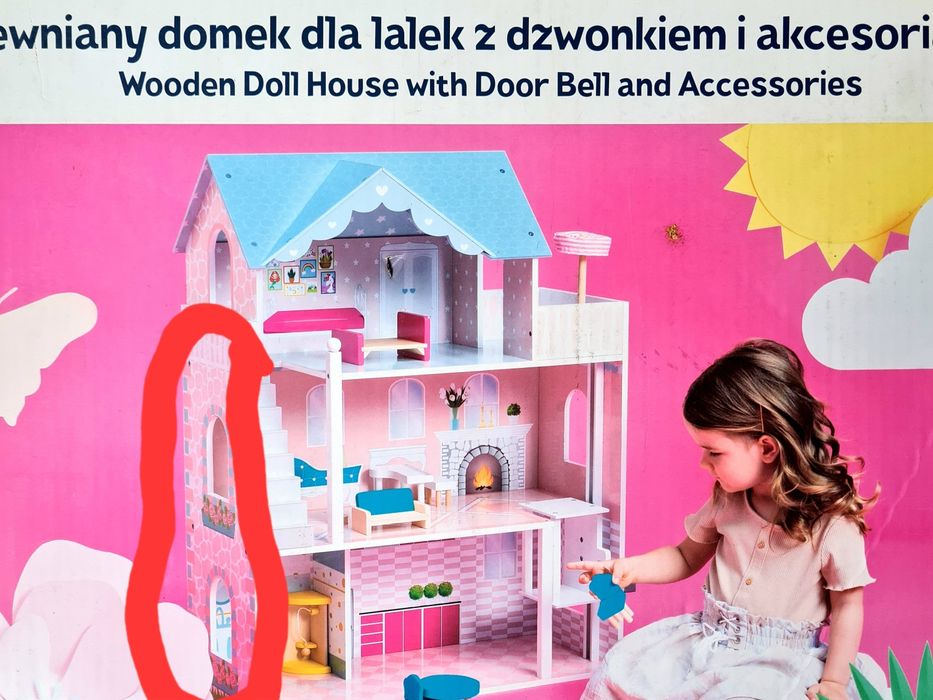 Drewniany domek dla lalek odbiór osobisty